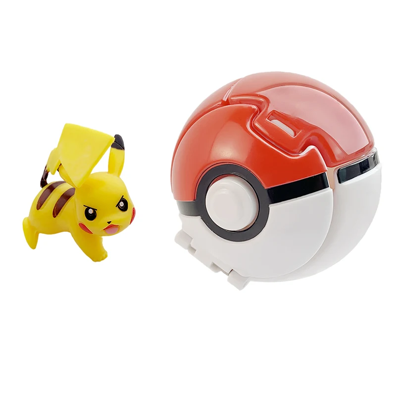 10 Style Pokemon Figure Ball Poke Elf Action Doll Eevee Pikachu Mewtwo Bulbasaur Squirtle Rowlet Pokeball Scorbunny Toy kid Gift