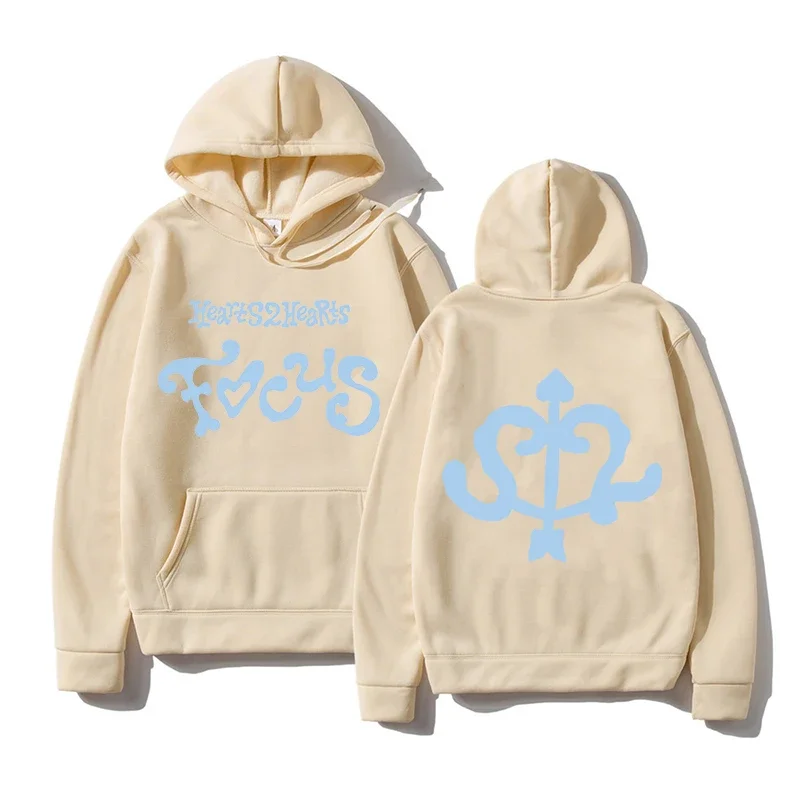 Hearts2Hearts Focus EP Gabriela Grafik-Hoodie für Männer und Frauen, Hip-Hop-Mode, Oversized Streetwear, Ästhetische Kapuzenpullover für Männer – Detail 3