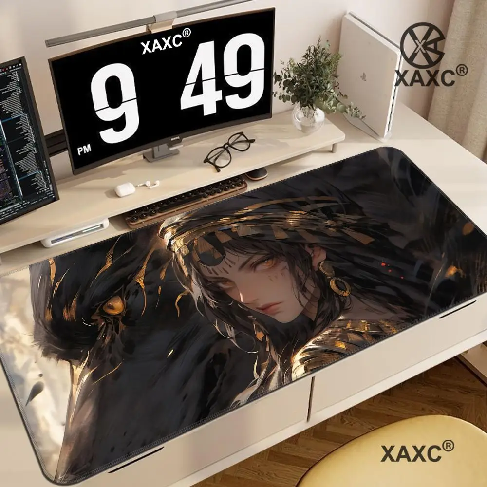 

Wolf GIRL Cool XAXC Mouse Pad large keyboard mouse desk pad non-slip rubber gaming mouse pad laptop mouse carpet