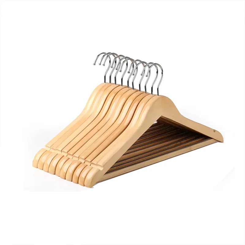 Hotel clothes Hanger thick Solid Wood luxury  jacket hanger Wardrobe Brace For Clothing Coat Hanging Shelf Closet Organizer