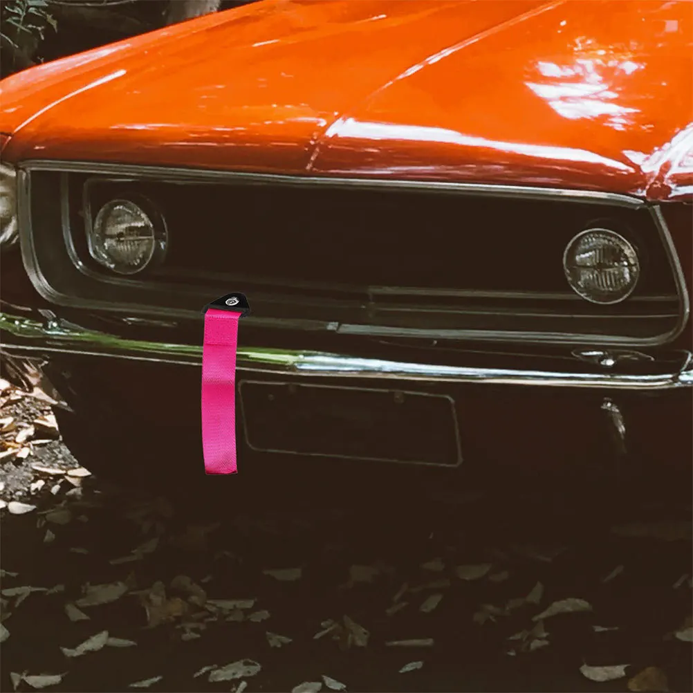 

2Pcs Car Decorative Tow Belt Heavy Duty Towing Strap for Vehicle Exterior Enhancement Universal Fit Automotive Modification
