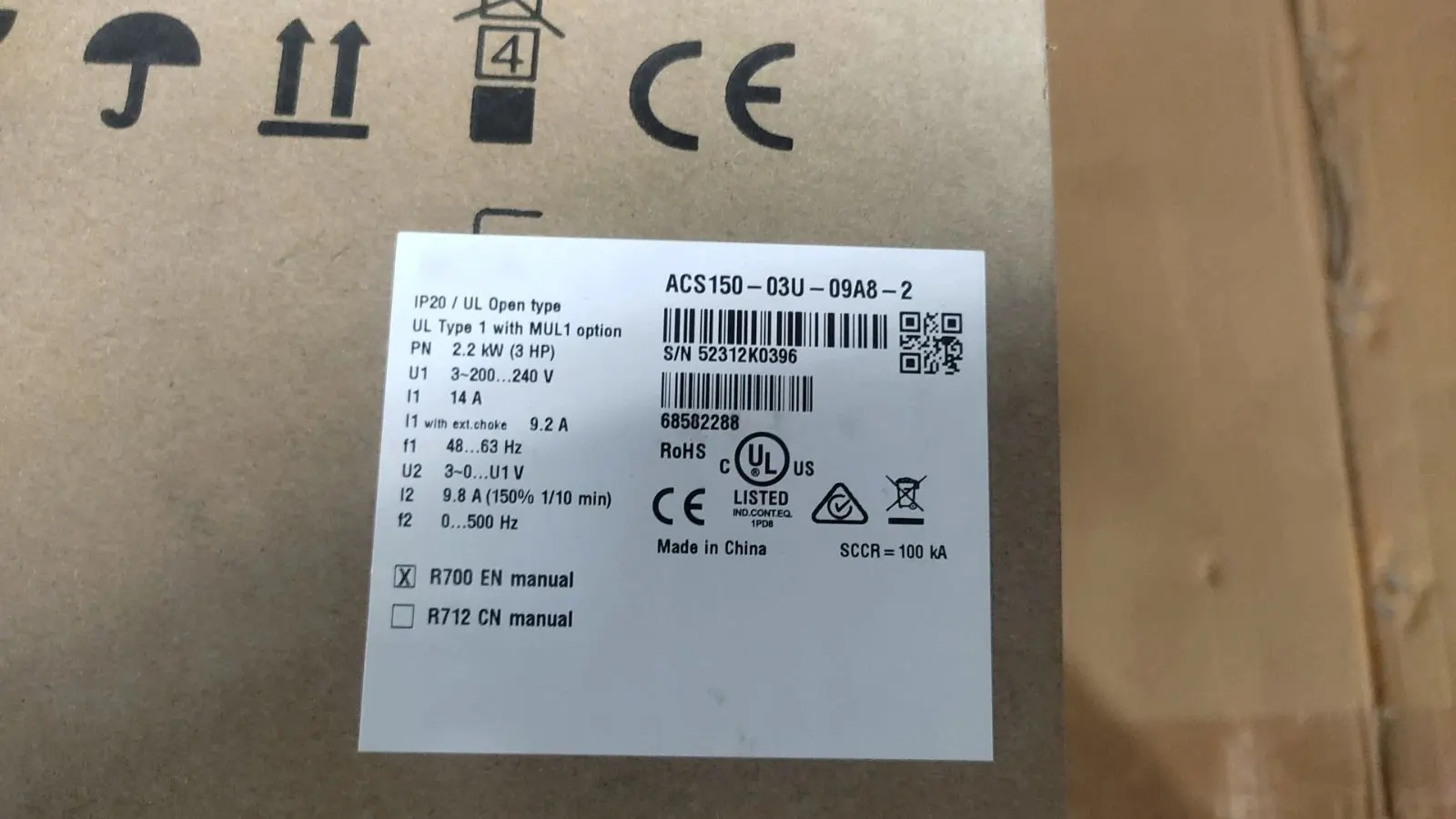 

Brand New ACS150-01E-02A4-2 ACS150-01E-04A7-2 ACS150-01E-06A7-2 ACS150-01E-07A5-2 ACS150-01E-09A8-2 One Year Warranty