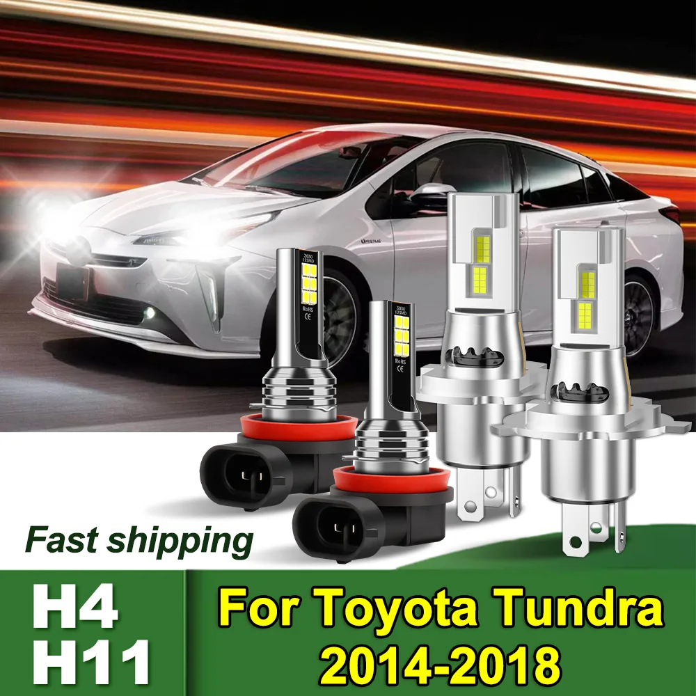 

Для Toyota Tundra 2014 2015 2016 2017 2018 H4 H11 Комбинированные светодиодные фары дальнего/ближнего света Противотуманные фары 3570 CSP Лампы DC12-24V