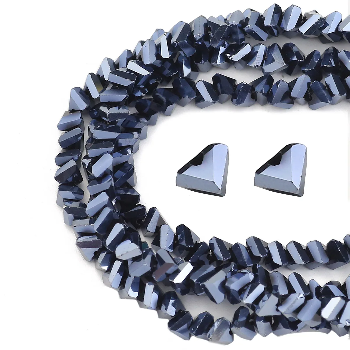 4/6mm Schwarze Perlen Überzug Dreieckige Österreichische Kristall Lose Spacer Für DIY Schmuck Machen Charms Armband Halskette Zubehör
