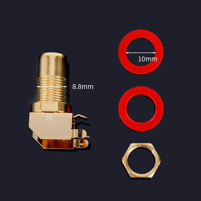 النحاس النقي مطلية بالذهب RCA المقبس ، مكبر الصوت ، موصل محطة إشارة ، ملزمة آخر ، التثبيت ، لحام على مجلس الكلور