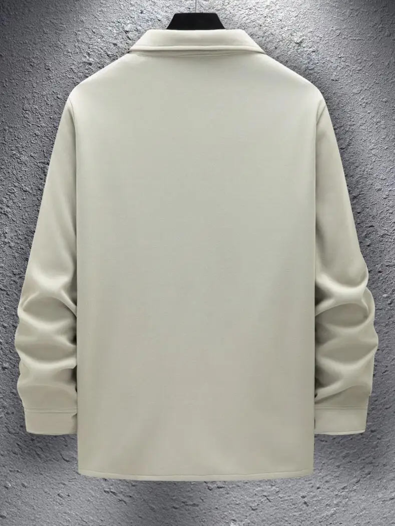 ربيع الخريف الأعمال معاطف الموضة الرجال الصلبة الذكور الملابس فضفاضة بلايز عادية كل مباراة سترة طويلة الأكمام ملابس خارجية