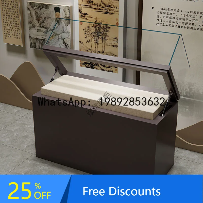 

CZ Display Cabinet Historical Artifact Display Counter Antique Calligraphy and Painting Porcelain Hydraulic Display Cabinet