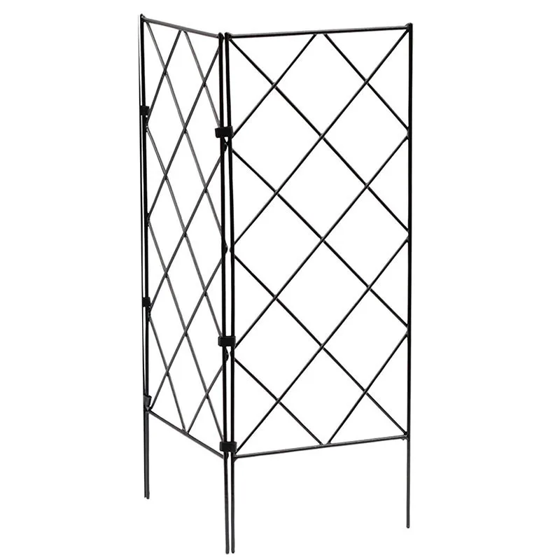 Space Efficient Foldable Flower Support Structure for Gardens Reliable Iron Material Designed for Climbing Plants
