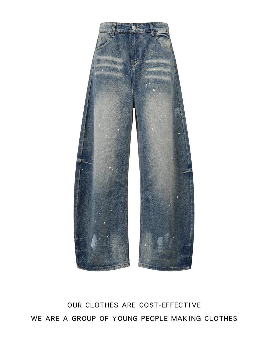 

Винтажные широкие джинсы с росписью Sle fiti, мужские и женские джинсовые брюки прямого кроя, повседневные осенне-зимние брюки