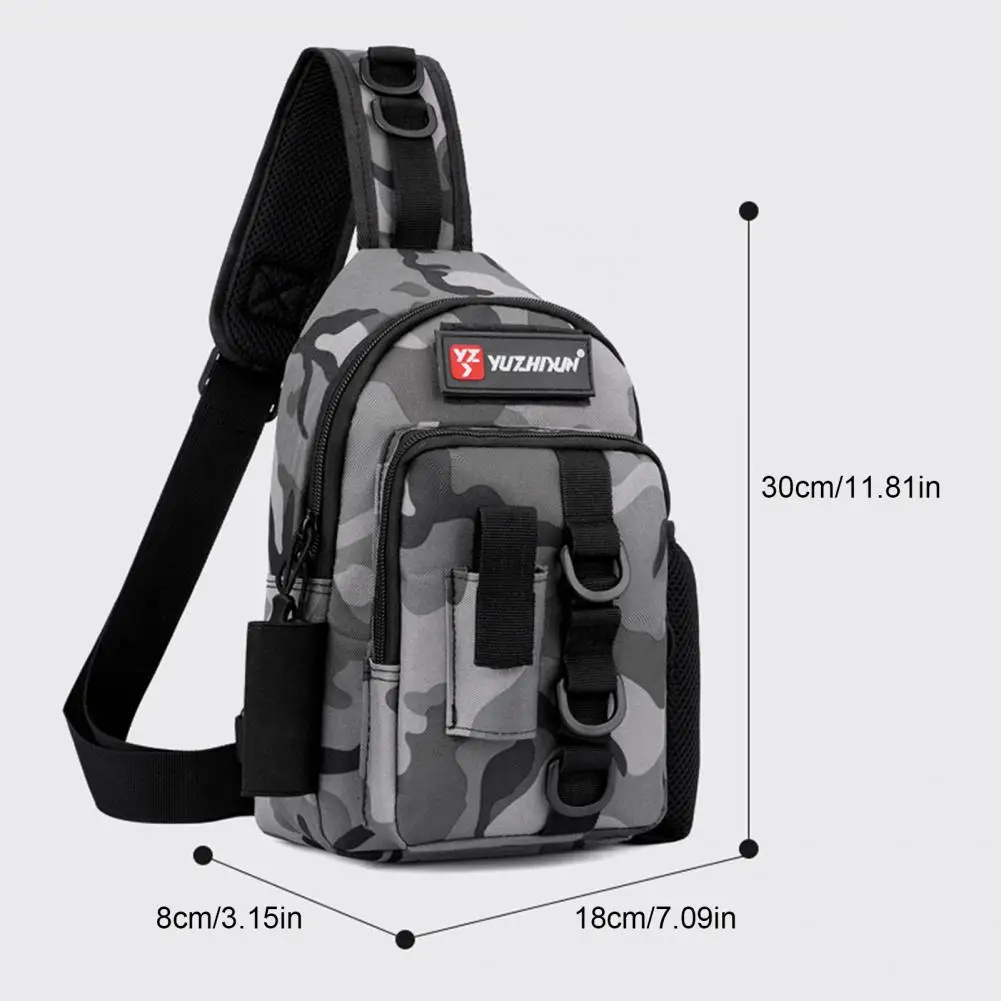 Lightweight Fishing Bag Waterproof Nylon Fishing Bag with Rod Holder for Outdoor Hiking Hunting Lightweight Single for Fishing