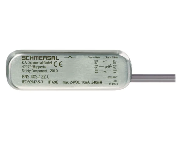 

BNS 40S-12Z-C - Двойные контакты с блокировкой безопасности NC IP67 - Компактный промышленный предохранительный выключатель из нержавеющей стали 24 В