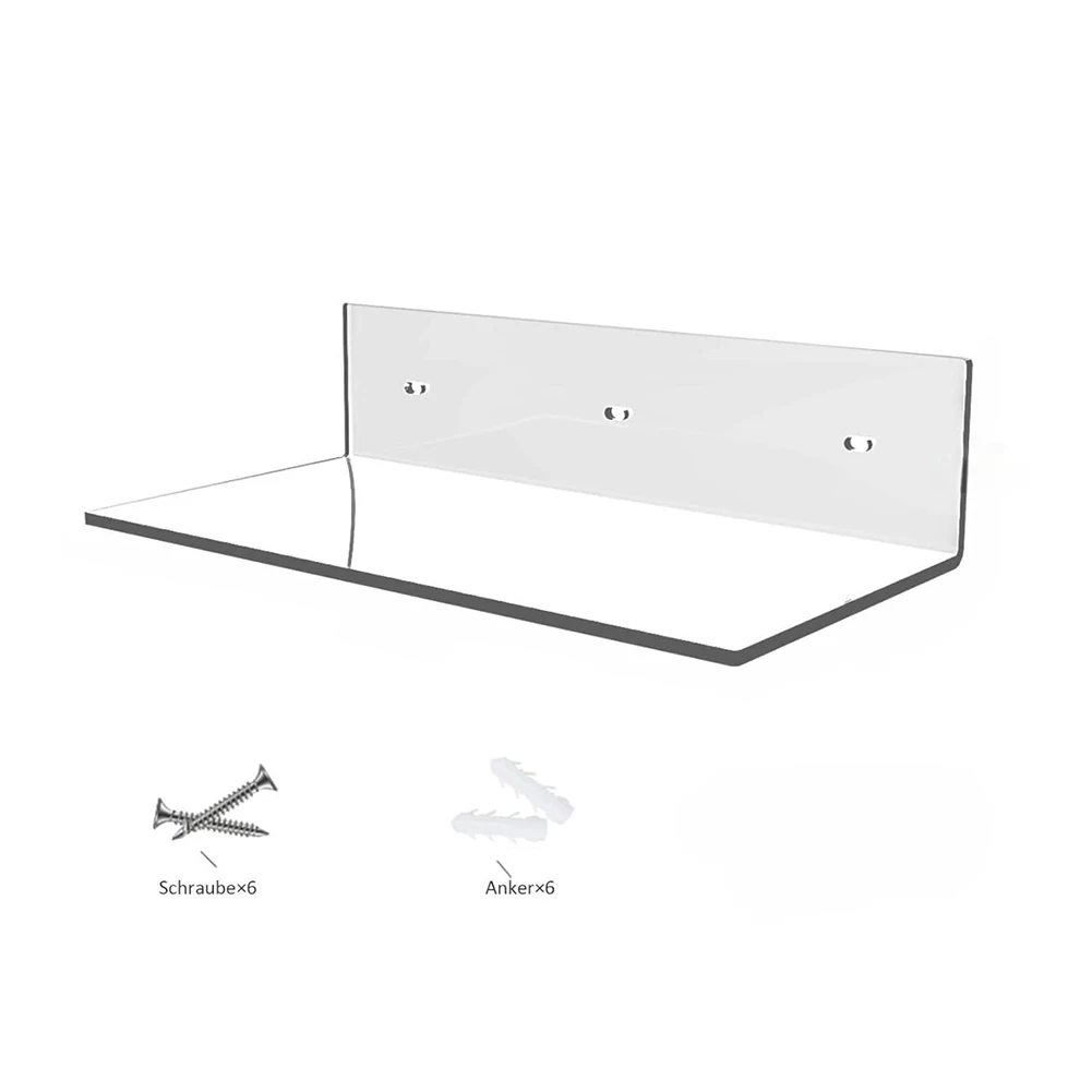 Stylish Home D cor Acrylic Floating Shelves Home Organization 12inch Acrylic Floating Shelves Set Decorative Shelves