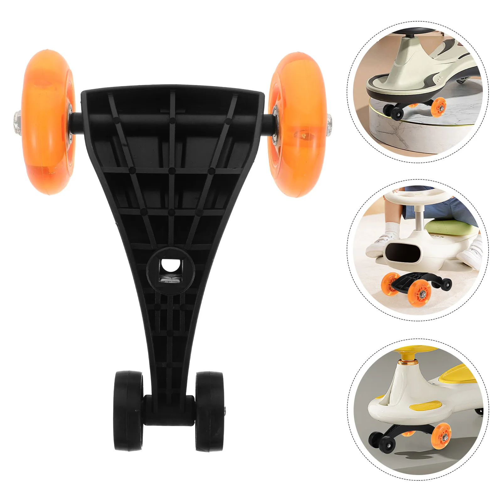 

Front Swing Wheels for Kids Wiggle Car Silent Swivel Casters Four-Wheel Stability Ride-on Car Wheel Replacement Quiet Glide