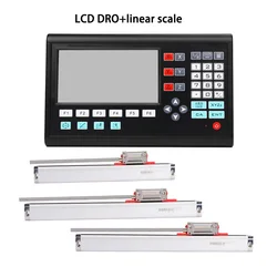 Fivetecnc YHSINO LCD 3 Axis Digital Readout DRO Kit And 3PCS KA-500 KA300 Lathe Linear Scale Encoders Grinder Millilling