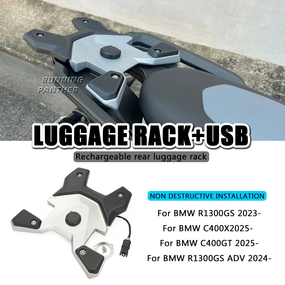 

Motorcycle C400X C400GT Rear Luggage Rack With USB Accessories For BMW R1300GS R 1300 GS Adventure GS1300 Top Box Bracket 2025