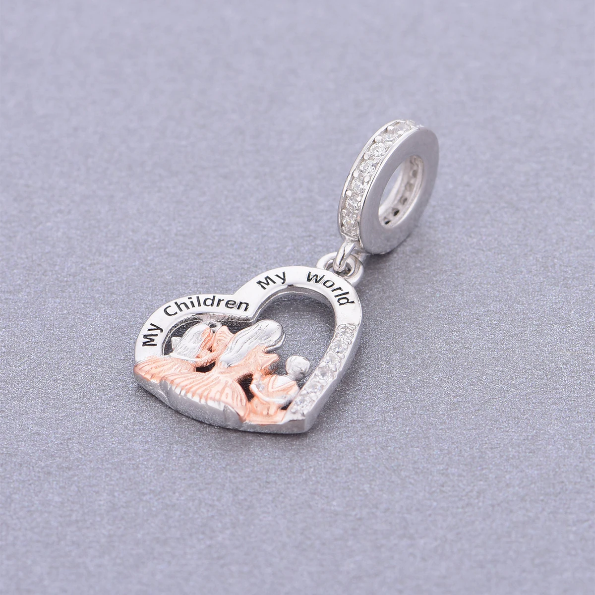 Fit Original Pan Charms Bracelet 925 Sterling Silver Mother Daughter Son My Children My World Bead For Making Berloqe DIY