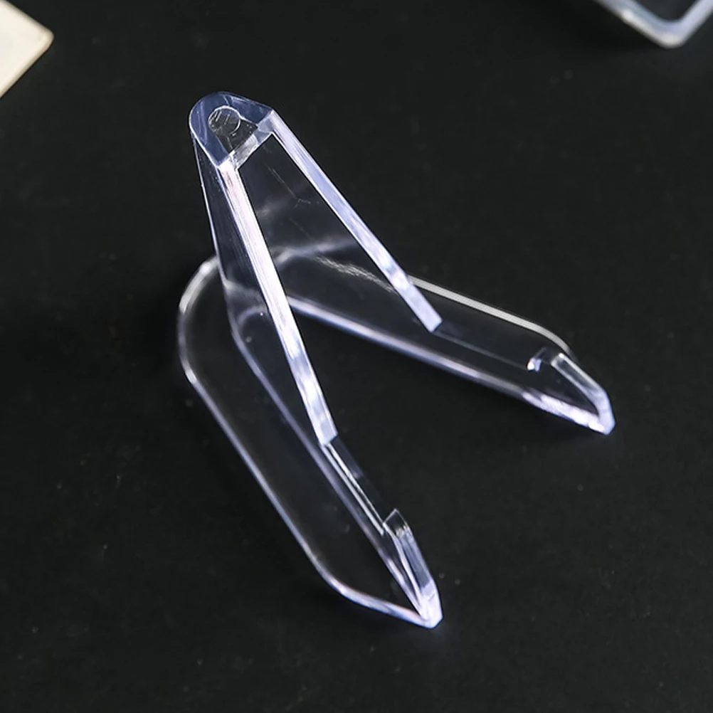 

10pcs Clear Acrylic Display Stand For Photos Plate Artwork Sturdy Transparent Easels Multi Purpose Racks Home Wedding Office