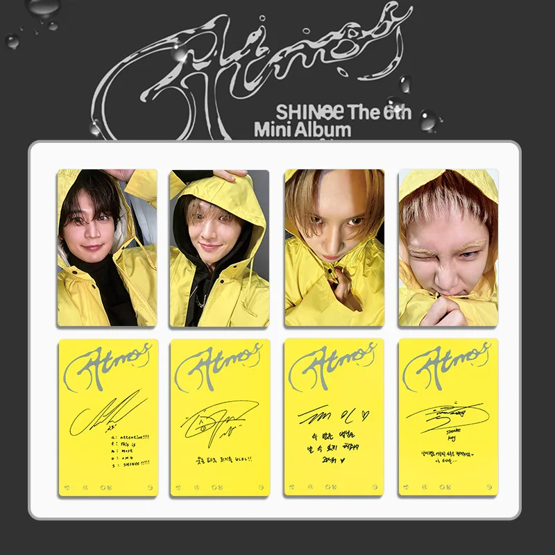 4 ピース/セットアイドル SHINEE 新アルバム Atmos ロモカードポスト
