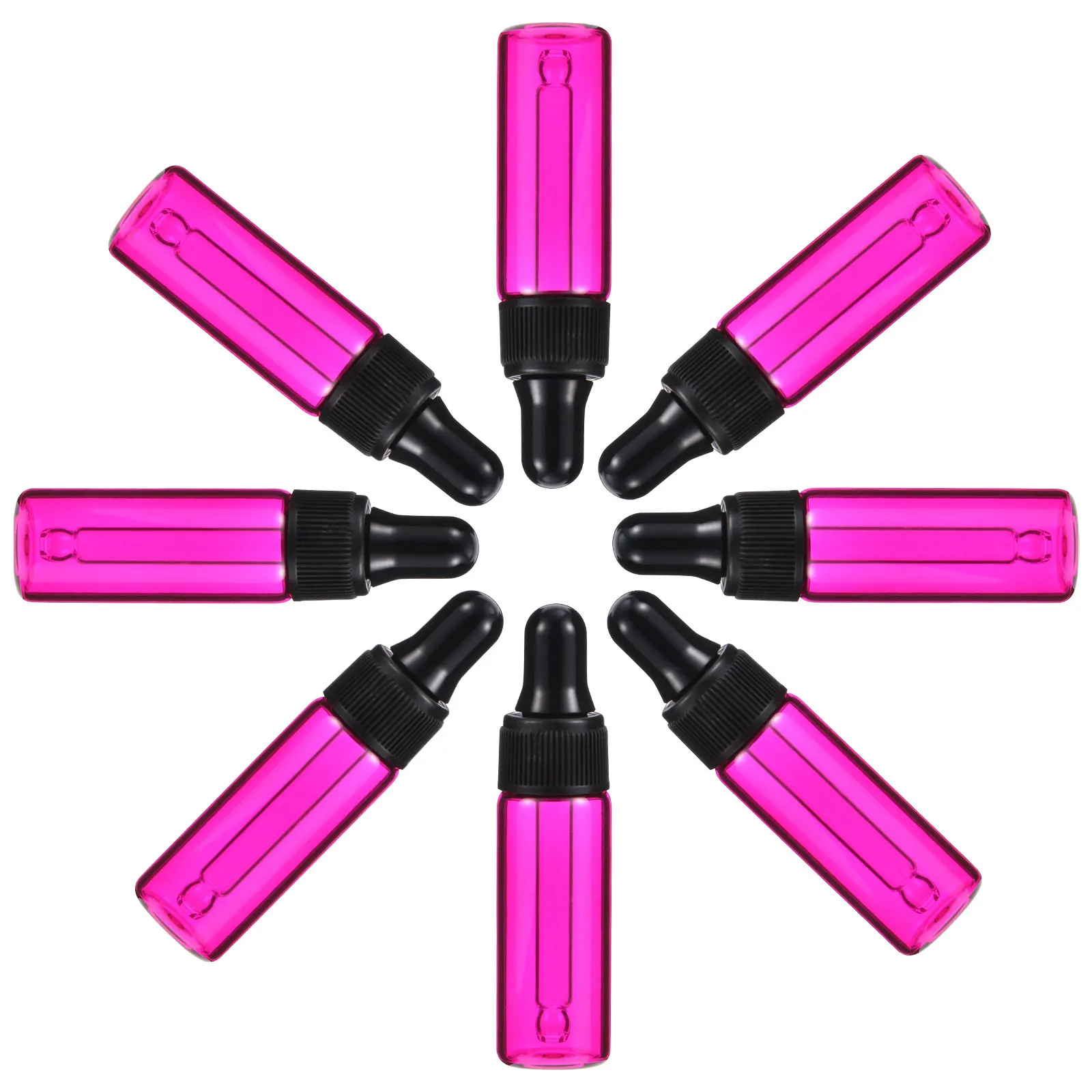 

30Pcs Glass Dropper Bottles 5ml Empty Refillable Essential Oil Containers Travel Perfume Subpackaging