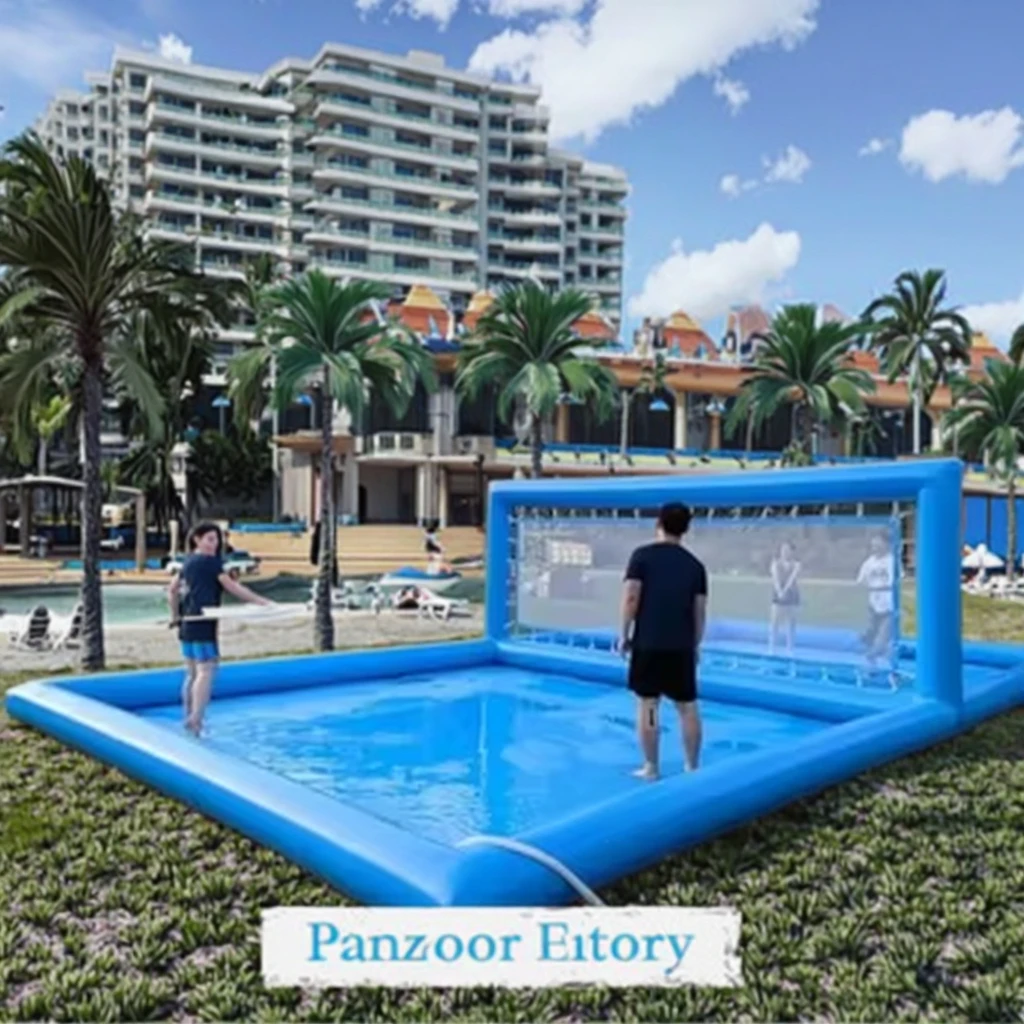 

Pop Sale Outdoor Portable Water Sports PVC Volleyball Court Air Sealed Volleyball Pool Inflatable Volleyball Pool Court