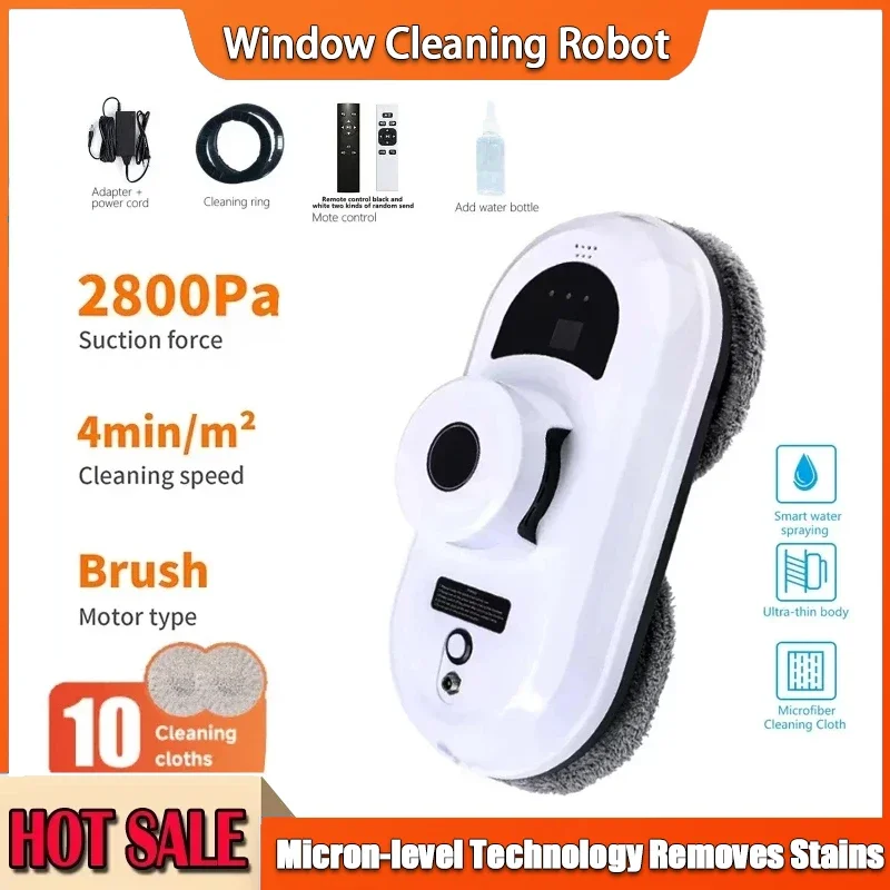 

Home Cleaning Vacuum Window Cleaner Robot with Remote Control Anti-Fall Electric Glass Washer for Home Cleaning