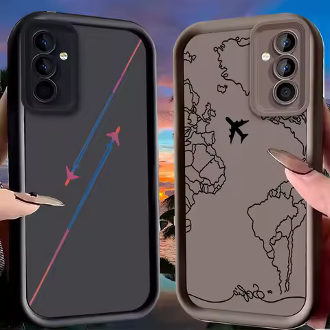 Simple Aircraft Case for Samsung Galaxy A73 A72 A71 A31 A30 A24 A23 A22 A21S A20S A20 A16 A15 A14 A13 A12 4G A06 M55 M54 Cover