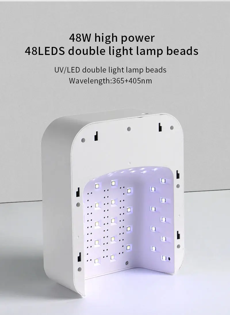 เครื่องอบเล็บหลอดไฟ LED UV แบบ2อิน1ไร้สายเครื่องอบหลอดไฟยูวีด้วยเจลเซ็นเซอร์อัตโนมัติสำหรับร้านเสริมสวย