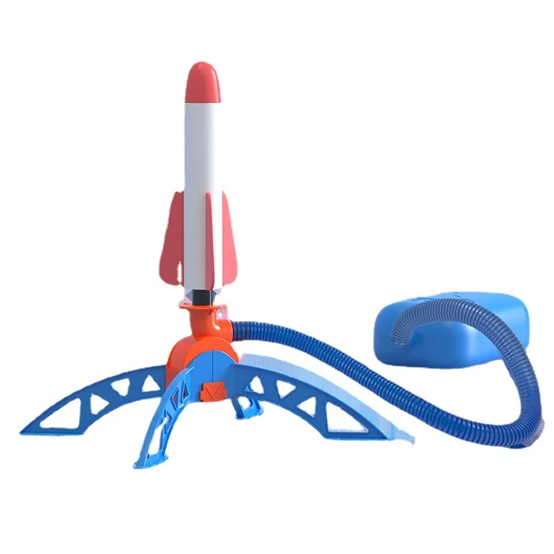 Outdoor rocket kit, equipped with 3 rocket launchers with lights, pneumatic jump launchers, and picnic hand components view 4