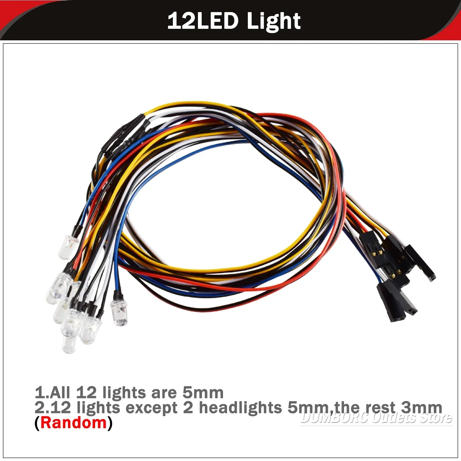 DUMBORC RC Auto FZD Simulatie Licht Controller 12 LED Systeem Kit voor 1/10 1/8 Truck Drift TAMIYA CC01 4WD Axiale SCX10