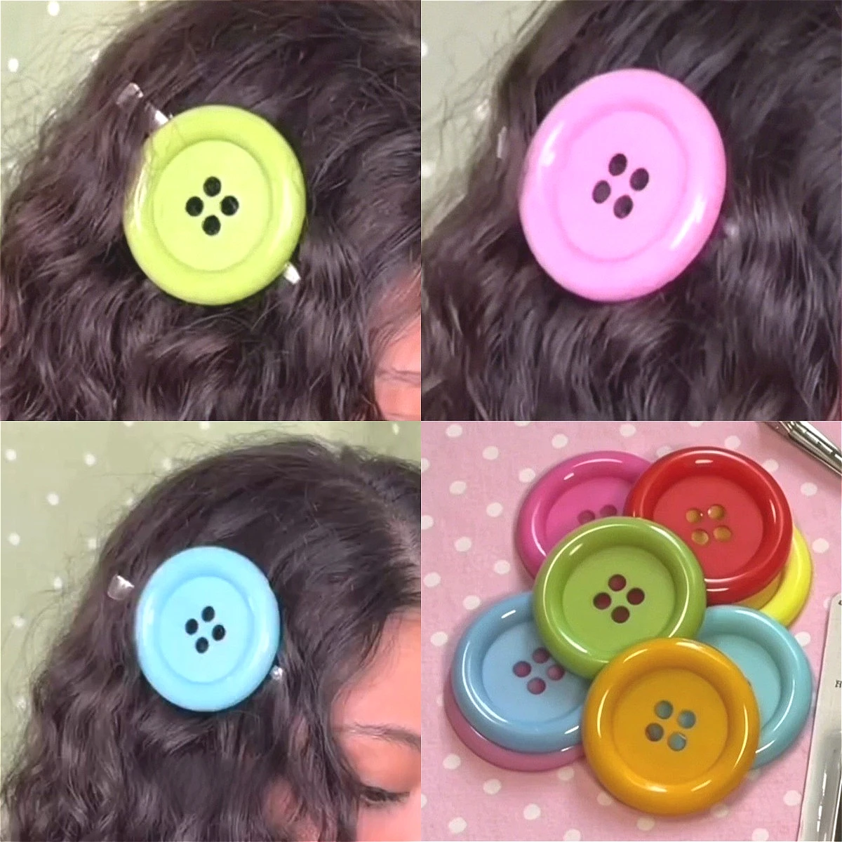 Pinza para el pelo Y2K extragrande con botón lateral, estilo Harajuku Candy Candy, regalo para chica, accesorios de decoración INS de subcultura Ancient Morning