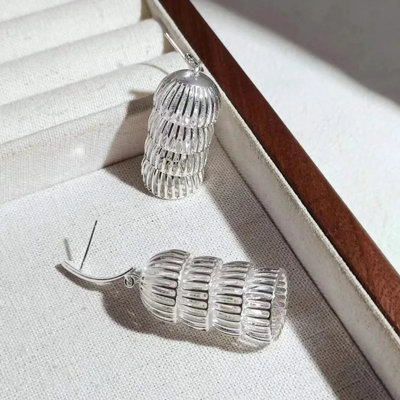 Exaggerated Long Hollow Bird Cage Shape Earrings, Light Luxury, High-end Sense, Personalized Temperament Earrings, Niche Retro E