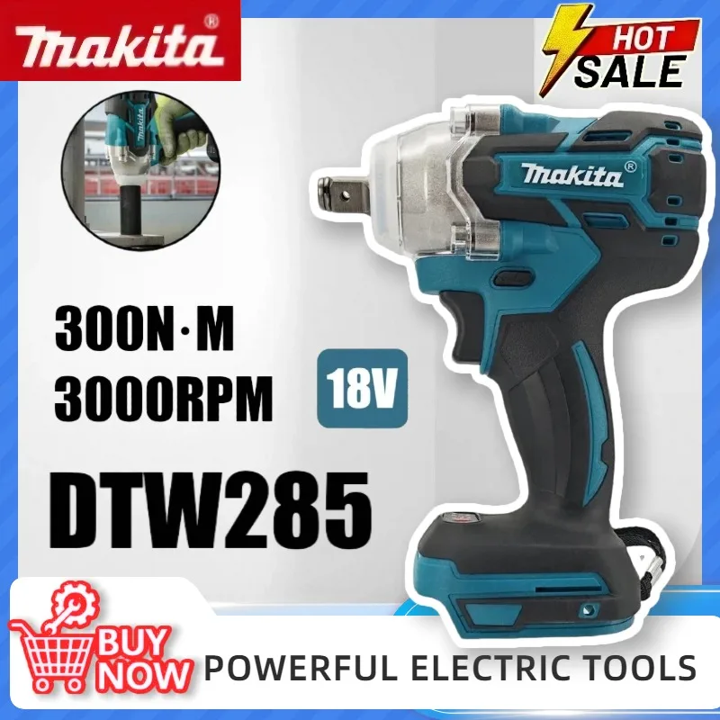 

Бесщеточный электрический шуруповерт Makita DTW285, 280 Нм, 1/2 дюйма, аккумуляторная дрель-шуруповерт, совместимая с аккумулятором Makita 18 В.