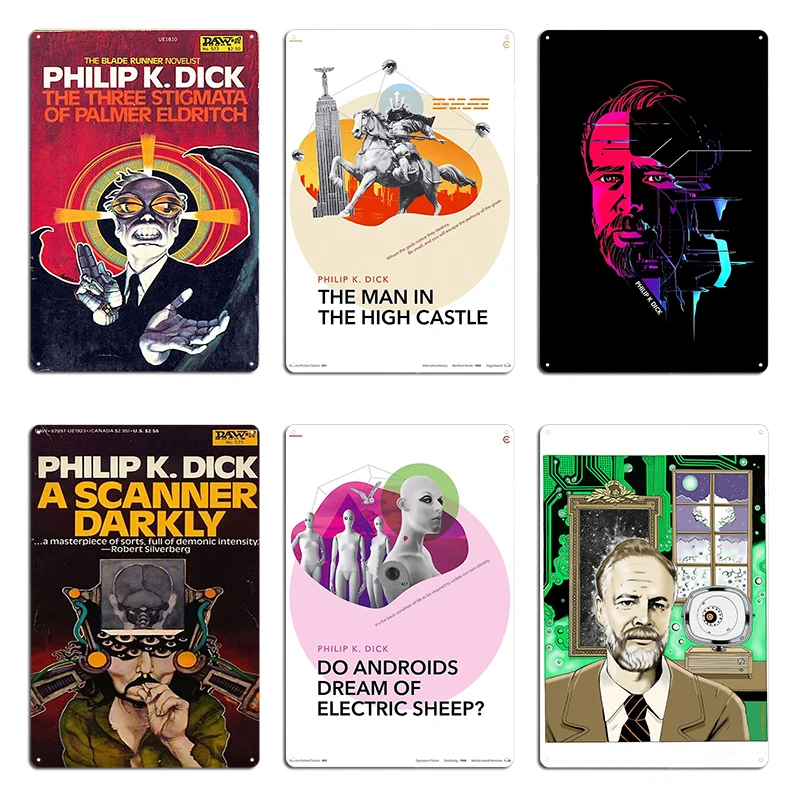 Philip K Dick Ii Metal Sign Painting Décor Design Pub A Scanner Darkly The Man In The High Castle Tin Sign Posters