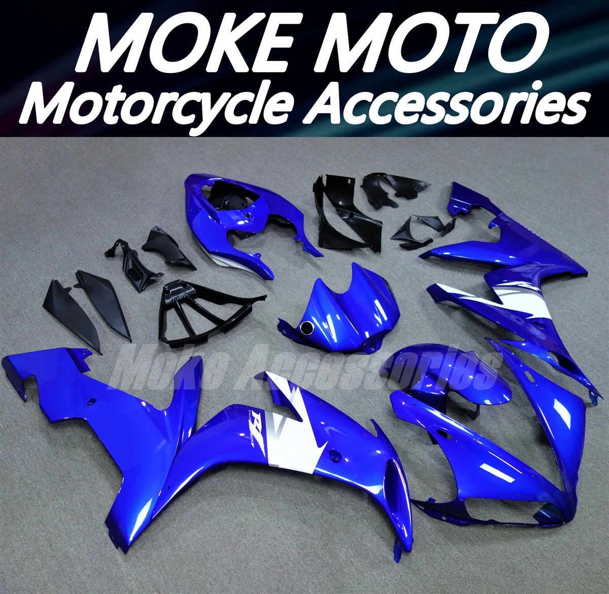 Kit carene moto adatto per Yzf R1 2004 2005 2006 Set carrozzeria 04 05 06 iniezione Abs di alta qualità blu bianco