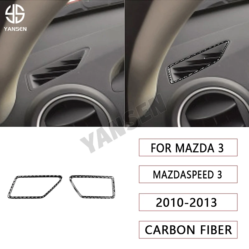 

Car Dashboard Air Vent Frame Trim Carbon Fiber Sticker For Mazda 3 Axela 2010 2011 2012 2013 Mazdaspeed 3 Interior Accessories