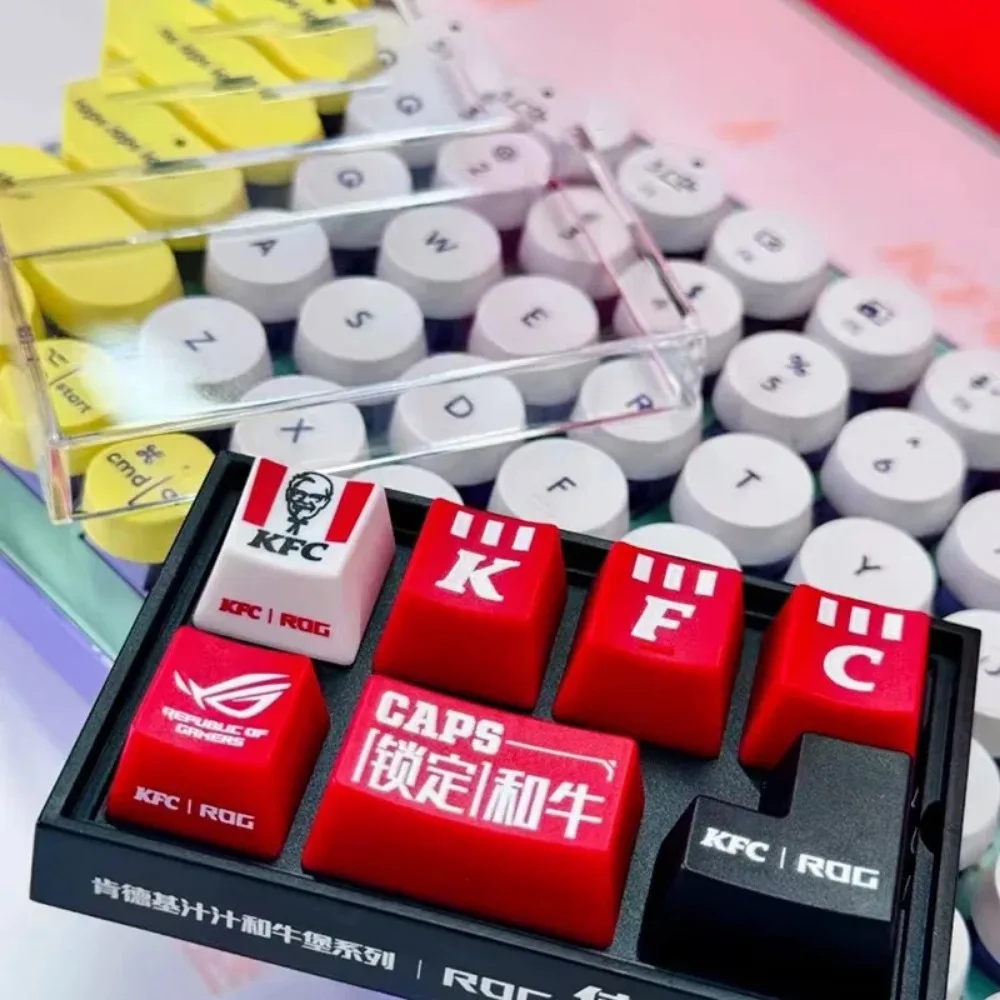 Kfc Keycap لوحة المفاتيح الميكانيكية Rog Collaboration لتقوم بها بنفسك نموذج أنيمي الكرتون الطرفية مجموعات الالعاب جمع الحلي المشجعين الهدايا #5