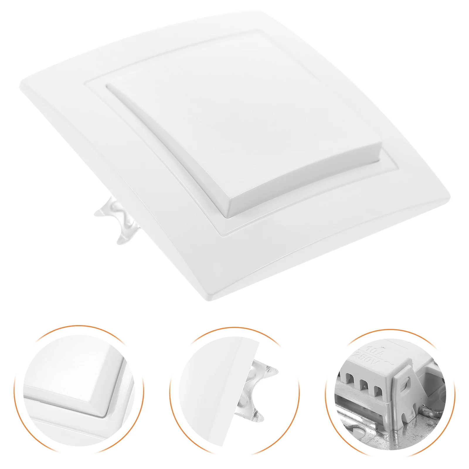 

2Pcs Single Control Light Switch High Temperature Resistant Wall Mount for Home Office Hotel Indoor Use Multifunctional Control