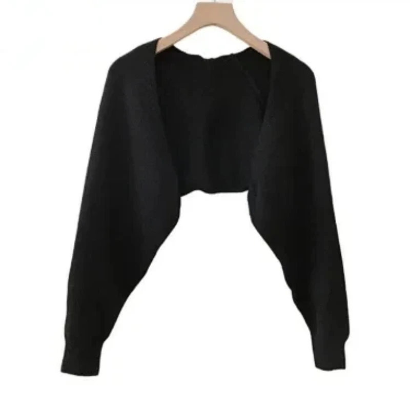 Women Spring Autumn Short Knit Shrug Bolero Loose Casual Shoulder Wrap