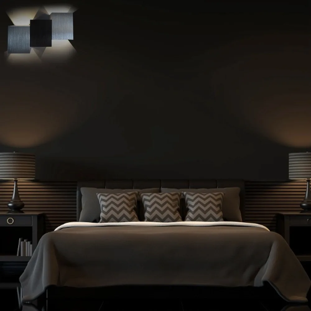 Energy Efficient 6W LED Wall Light 85-265V Aluminum Wall Lamp Warm White Wall Light Fixture Corridor