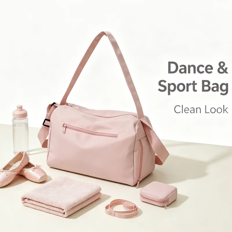 Large Capacity Waterproof Gym Duffel Bag With Shoe Compartment For Fitness Swimming Dance Training Travel Sports Storage Tote view 6