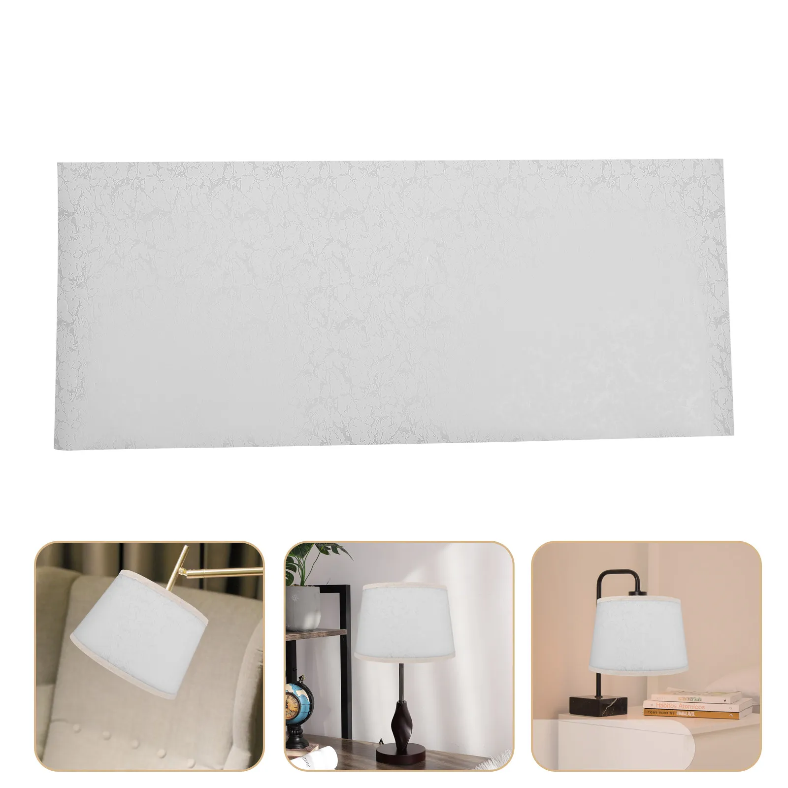 

2 Rolls Sturdy PVC Lamp Shade Fabric Material Warm Natural Decorative Light Cover DIY Material for Home Lampshade Craft Projects