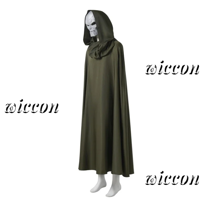 أزياء CosplayDoom التأثيرية، قناع عباءة، زي لعب الأدوار الأنيمي، أزياء حفلات الهالوين للرجال