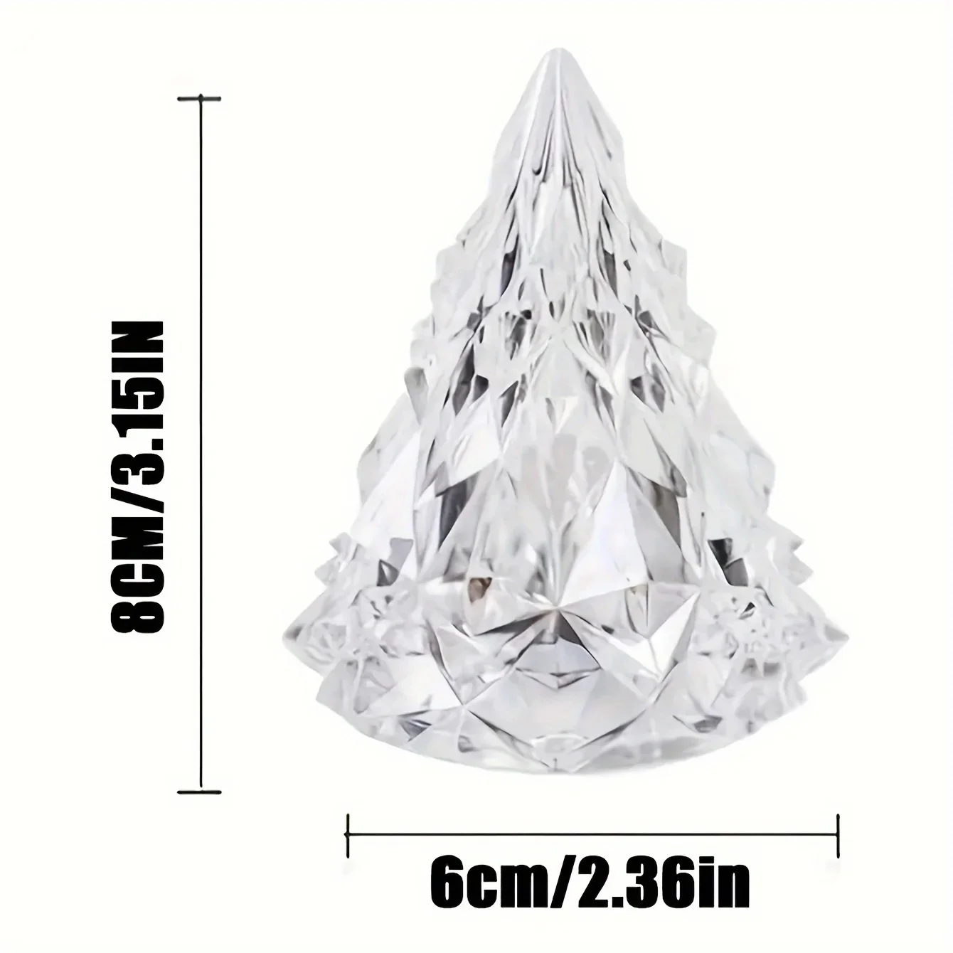 christmas Tree Water Ripple Projector Night Light Flame Crystal Lamp for Living Room Study Bedroom Bedside Decor