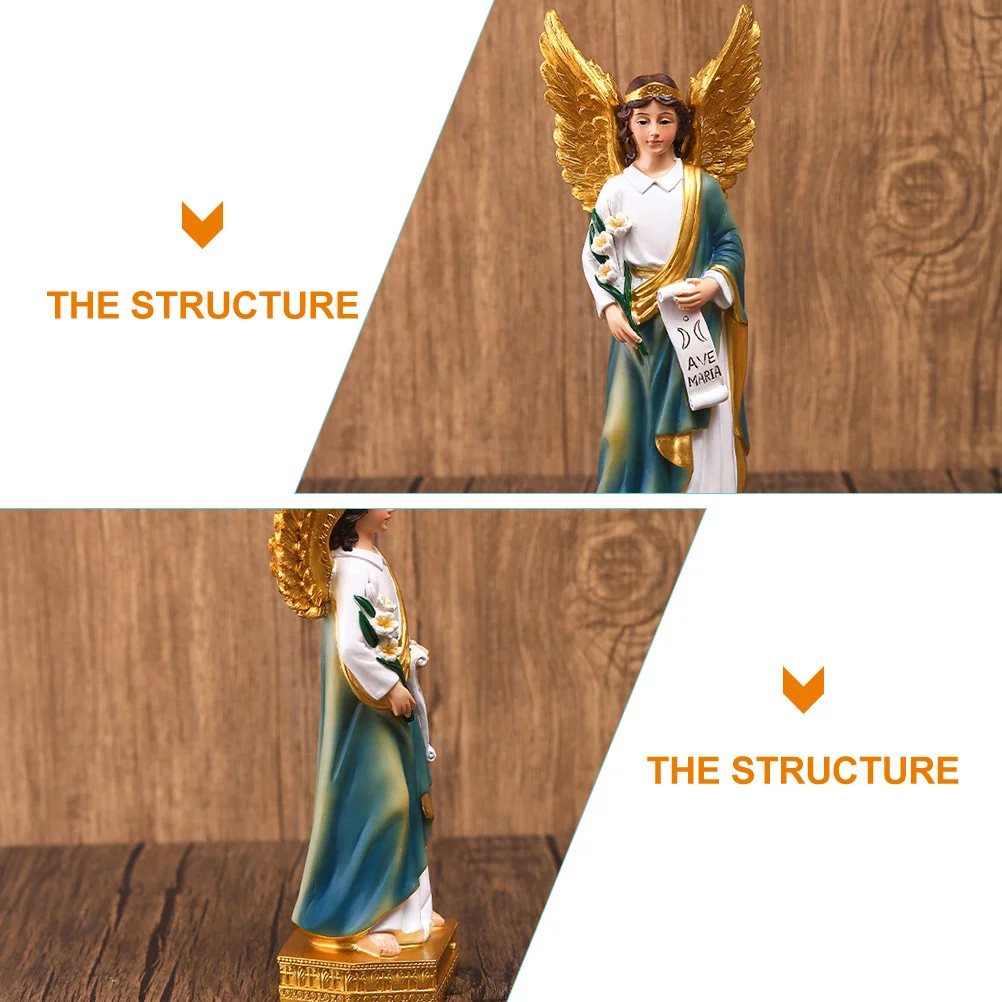 

Resin Statue Religious Home Decoration Christmas Gift Catholicism Ornament Peaceful Classic Mary Sculpture