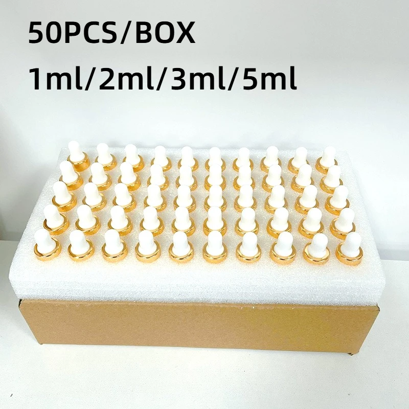 

50 шт., 1 мл/2 мл/3 мл/5 мл, коробка, прозрачные мини-стеклянные бутылки-капельницы, маленькие со стеклянной пипеткой для глаз для образцов эфирных масел, путешествий