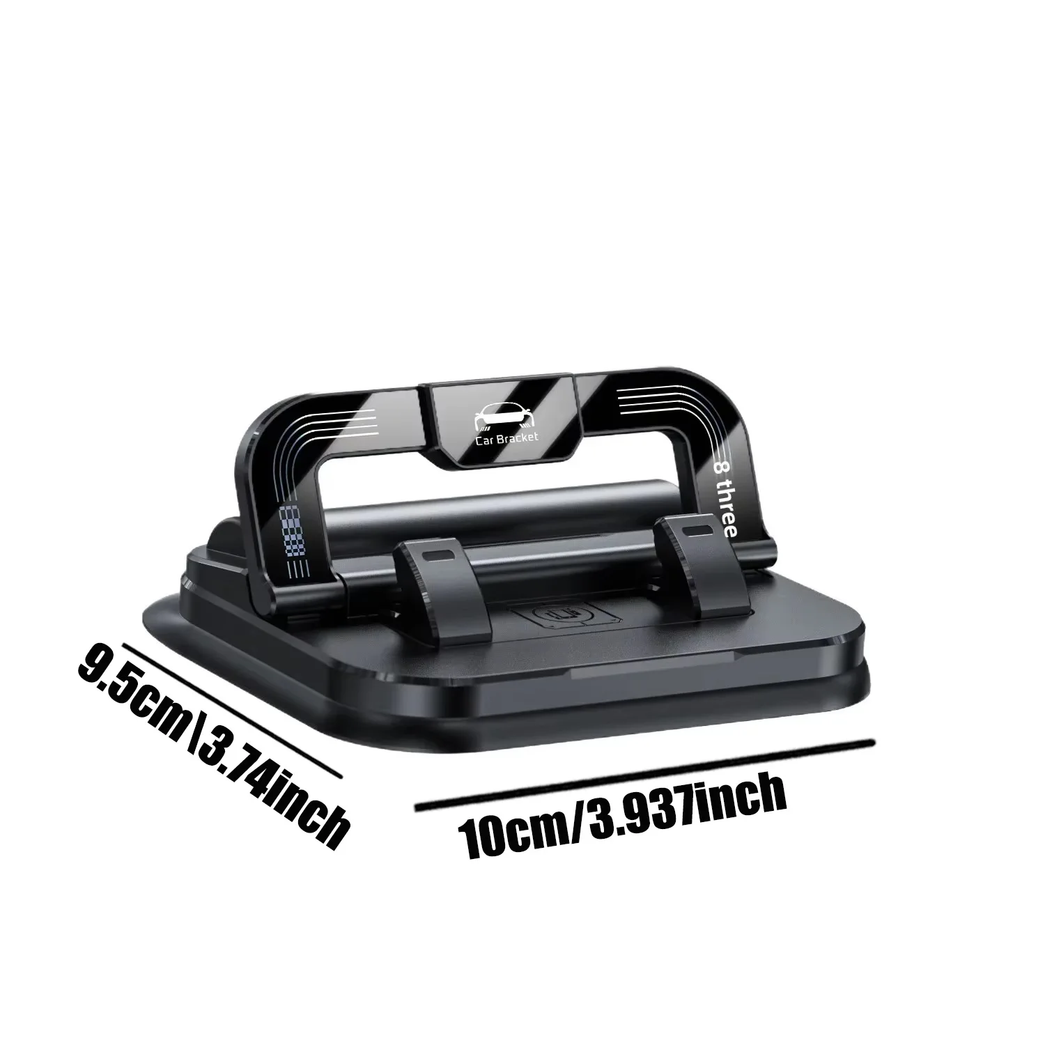 حامل هاتف السيارة الجديد للسيارة 360 ° لوحة القيادة القابلة للدوران، عرض أفقي وعمودي، حامل الهاتف الخليوي، بطاقة ركن السيارة المؤقتة #6