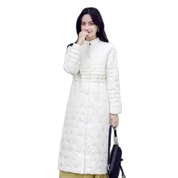 Women Coat Ultra warm white Duck Down Jacket x-Long Female Overcoat Slim Solid Jackets Winter Coats Parkas Padded