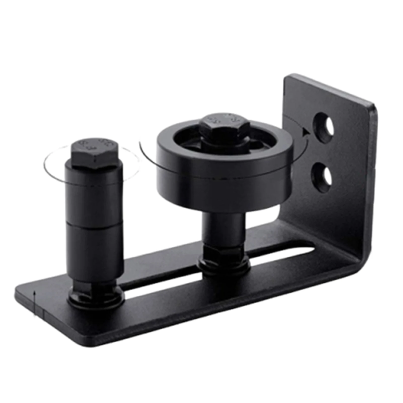 

Нижняя направляющая раздвижной двери сарая Регулируемый напольный ролик заподлицо со стальной рамой Дверной ролик Черный раздвижной ролик