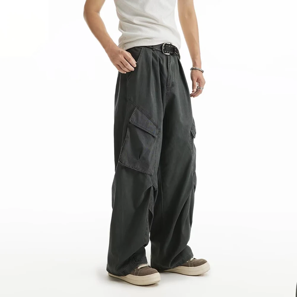 

Retro Style Wide Leg Pant Overalls for Men and Women Comfortable Loose Casual Drape Jeans for Various Occasions
