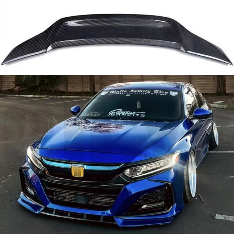 

For Honda Accord 10th Generation 2018 2019 2020 2021 2022 Forged Real Carbon Fiber Rear Trunk Lip Spoiler Wing Car Accessories